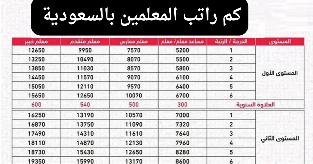 راتب المعلمين