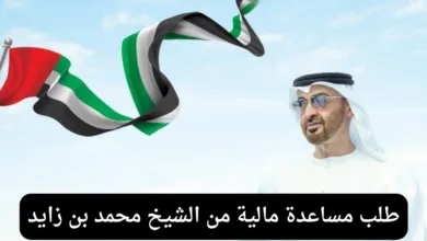 طلب مساعدة مالية من الشيخ محمد بن زايد