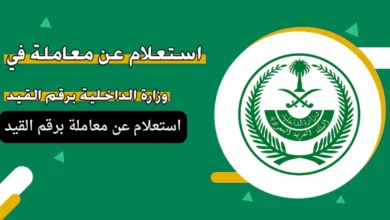 استعلام عن معاملة برقم القيد