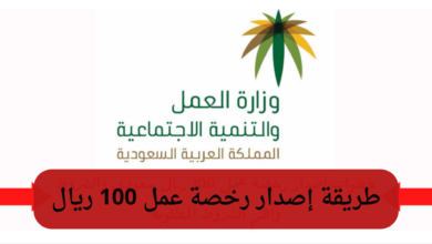 طريقة إصدار رخصة عمل 100 ريال