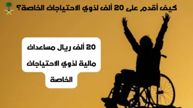 مساعدات مالية لذوي الاحتياجات الخاصة