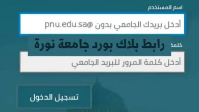 جامعة نورة بلاك بورد