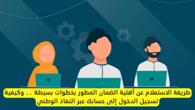 استعلام عن الضمان المطور عن طريق النفاذ الوطني