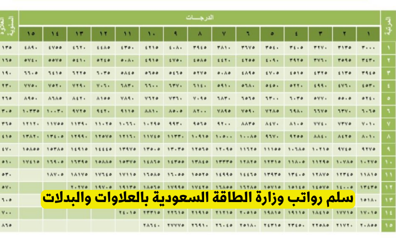 رواتب وزارة الطاقة