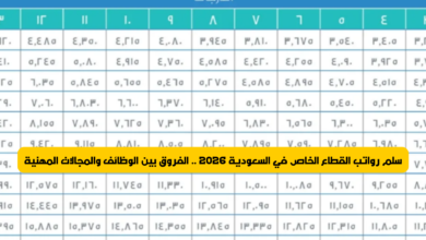 سلم رواتب القطاع الخاص
